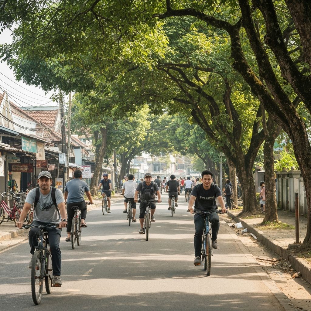 Bike riders exploring Jogja